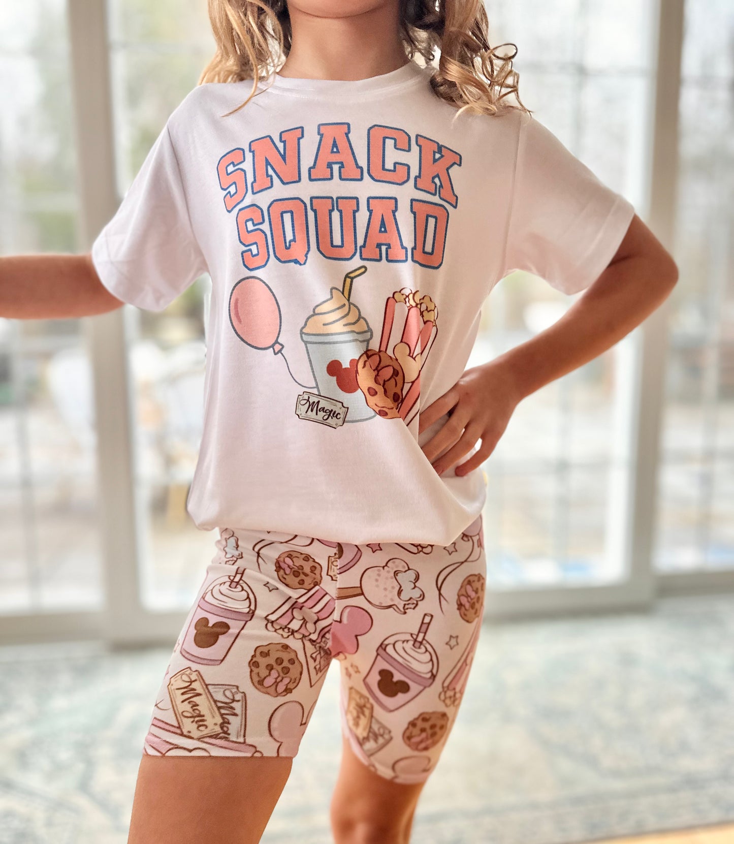 Kids Pink Park Treats Graphic Tee & Optional Bottoms
