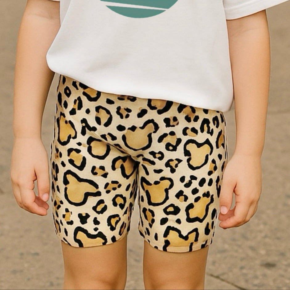 Kids Handcrafted Cheetah Safari Bike Shorts 0/3m Bike Shorts Only