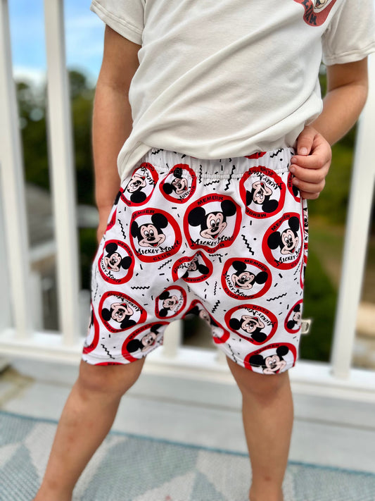 Kids Handcrafted Mouse Club Crew Shorts