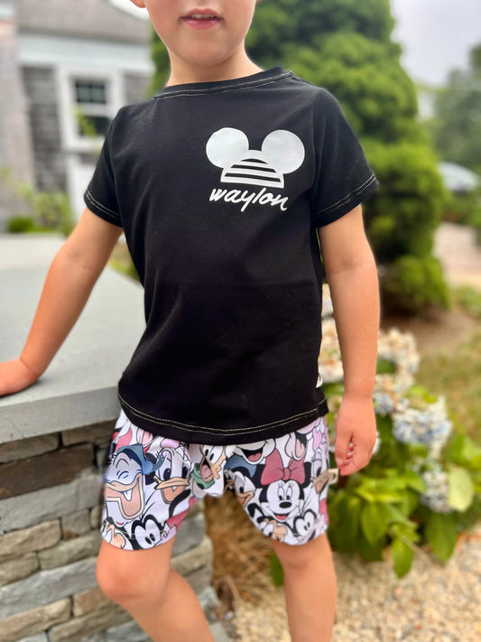 Kids Handcrafted Fab 5 Friends Crew Shorts