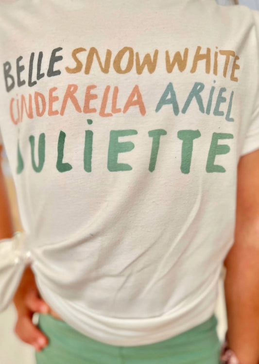 Kids Princess Customizable Graphic Tee & Optional Bottoms
