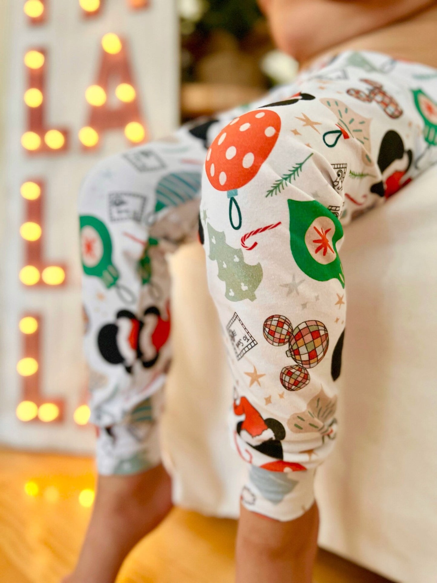 Kids Handcrafted Santa Mickey Joggers