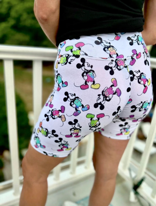 Adult Handcrafted Neon Mouse Bike Shorts