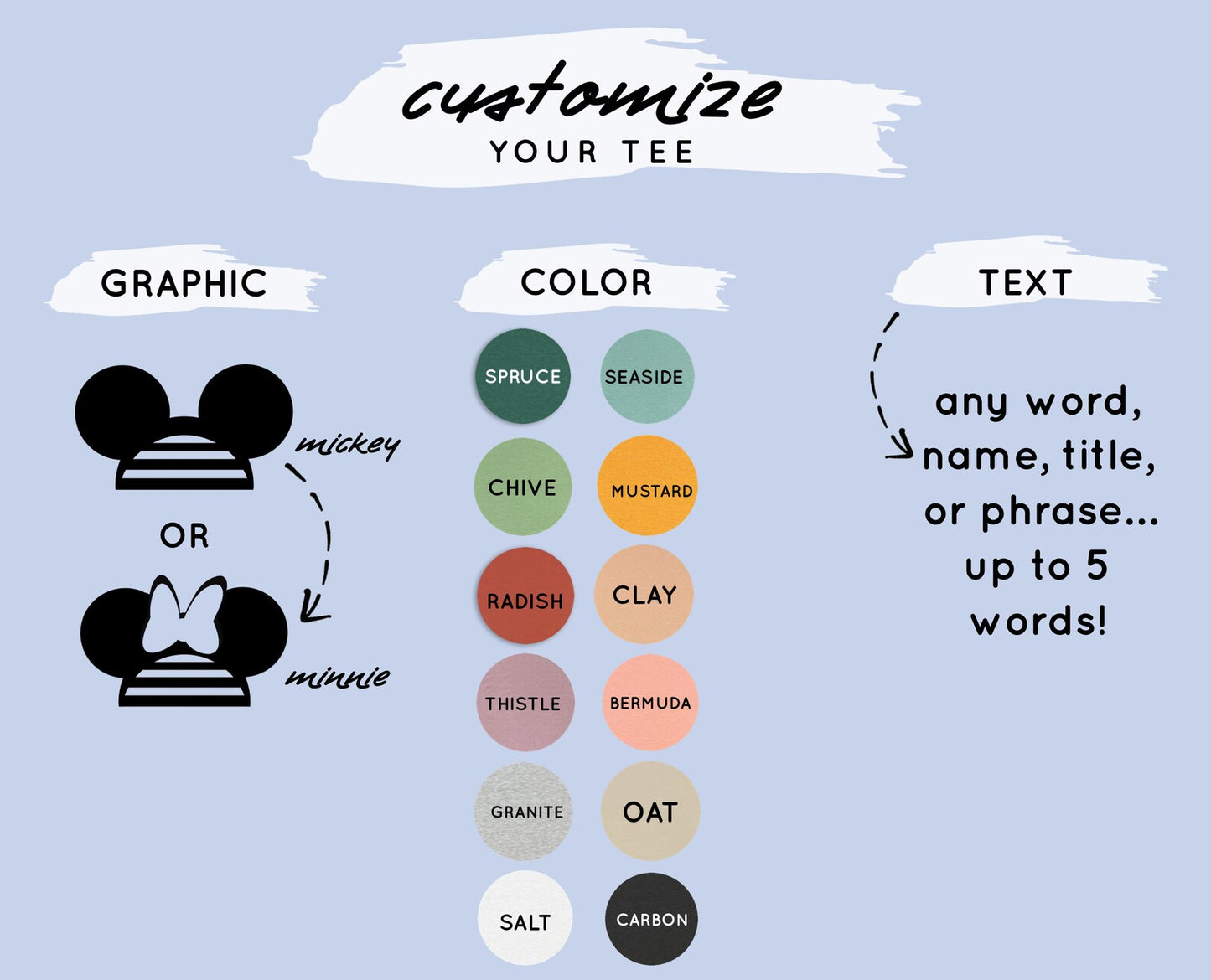Mr. & Mrs. Mouse Customizable Family Graphic Tee