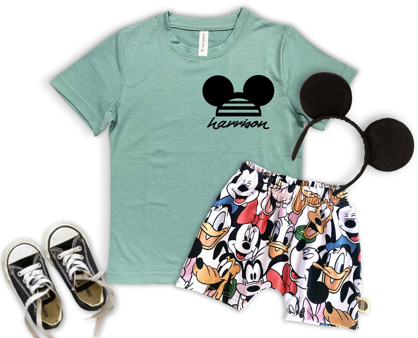Kids Customizable Fab 5 Friends Graphic Tee & Optional Bottoms