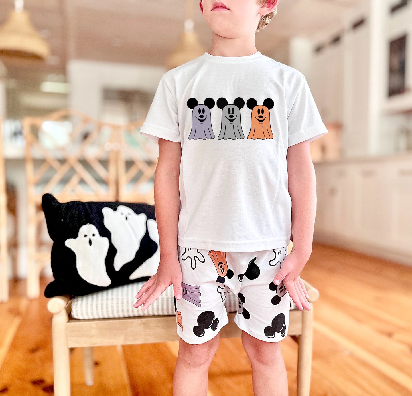 Kids Three Mouse Ghosts Graphic Tee & Optional Bottoms