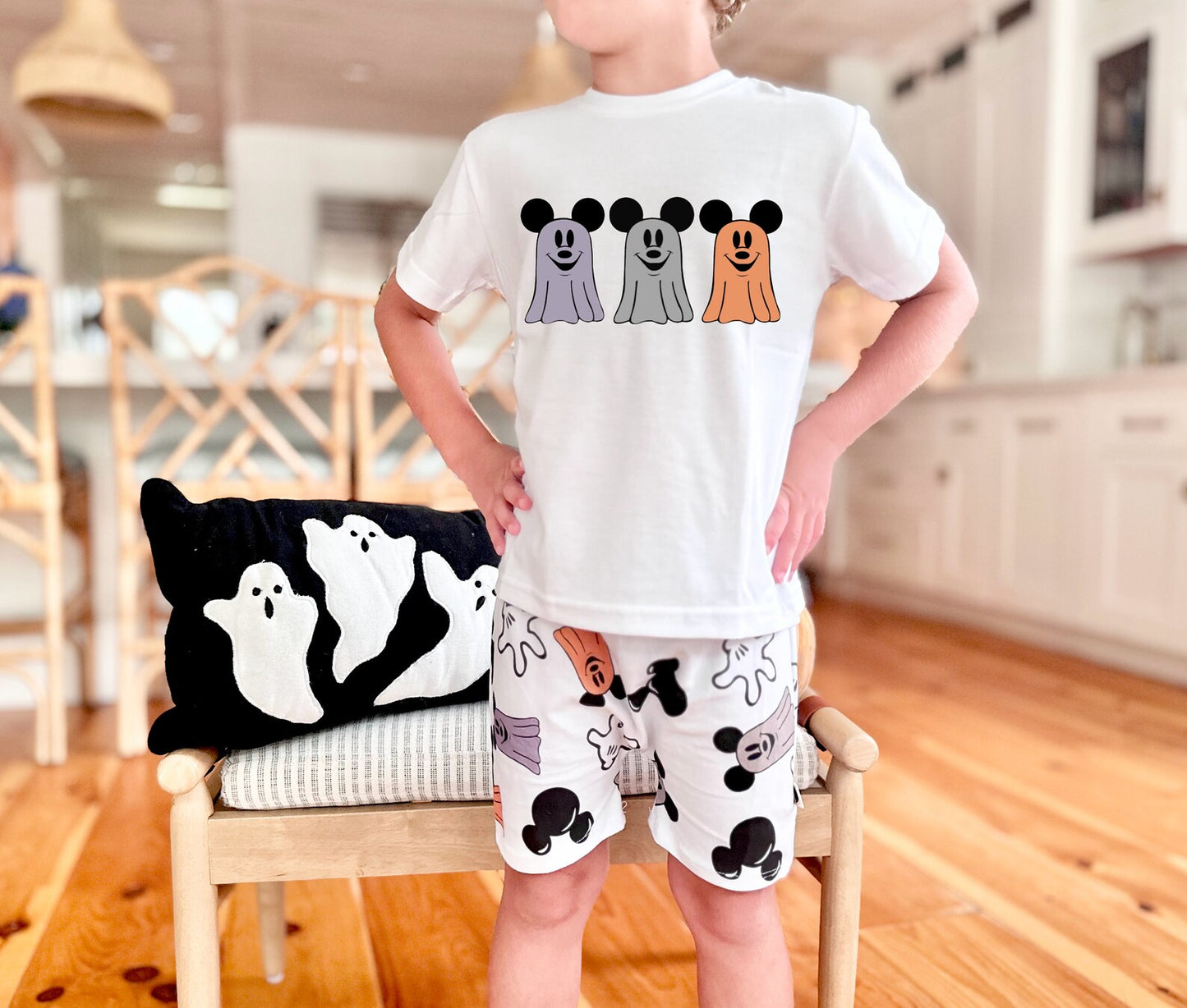 Kids Three Mouse Ghosts Graphic Tee & Optional Bottoms