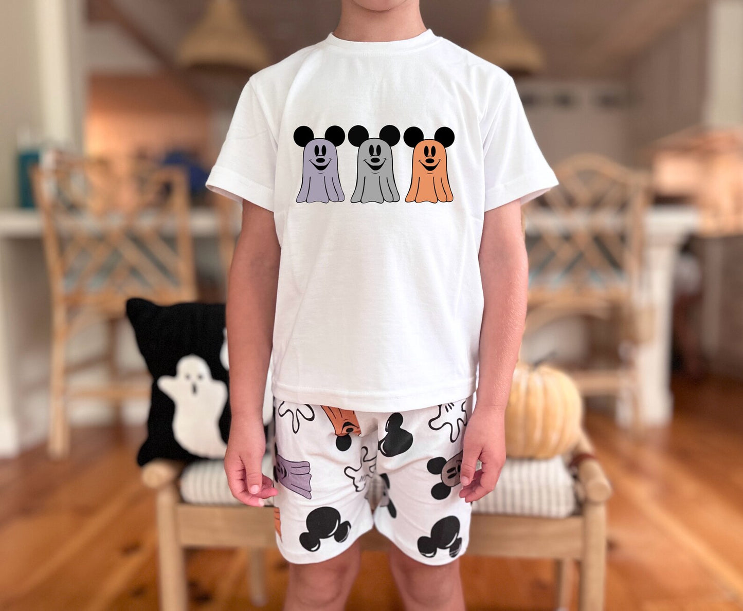 Kids Three Mouse Ghosts Graphic Tee & Optional Bottoms