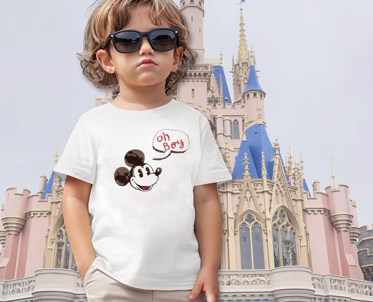 Vintage Mouse "Oh Boy" Family Graphic Tee