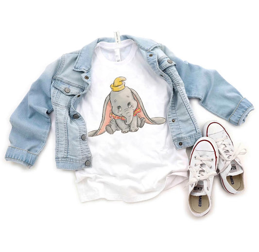 Flying Elephant Family Grahpic Tee