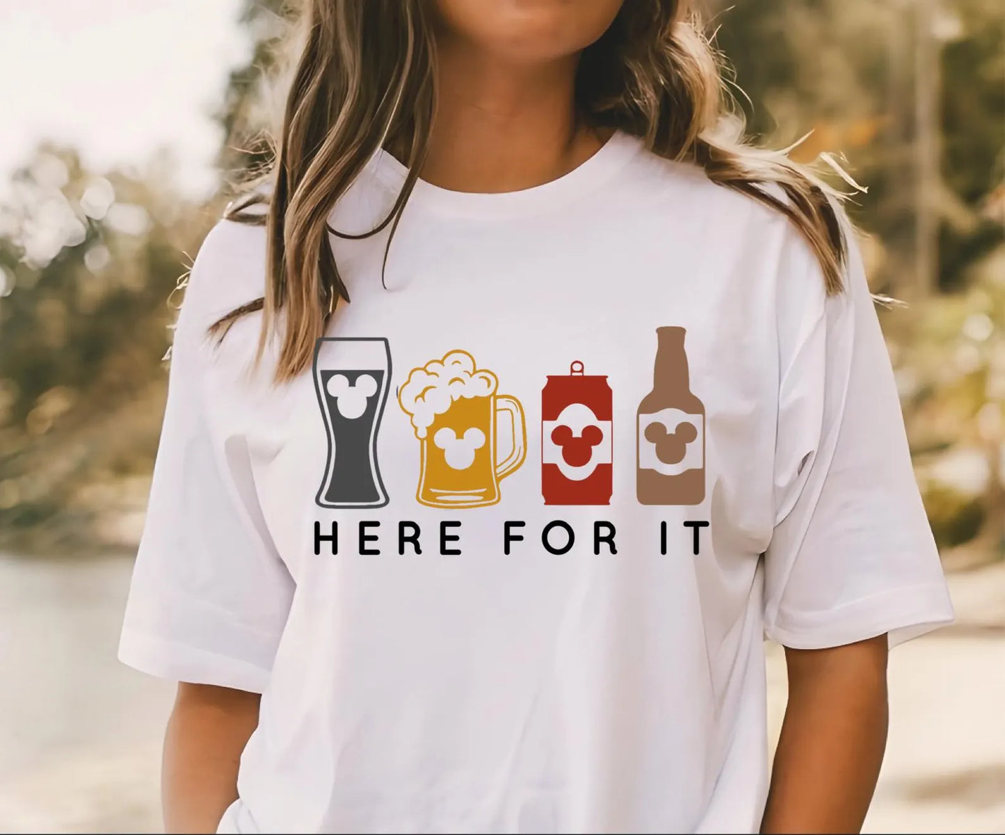 Here for it Park Drinks Graphic Tee