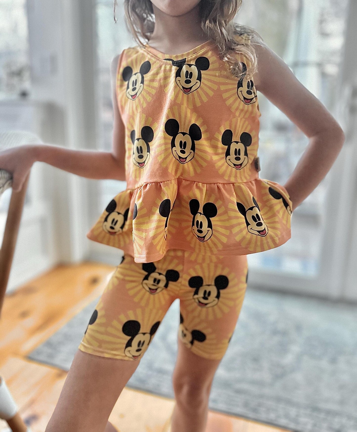 Kids Handcrafted Sunshine Mouse Ruffle Tank & Optional Bottoms