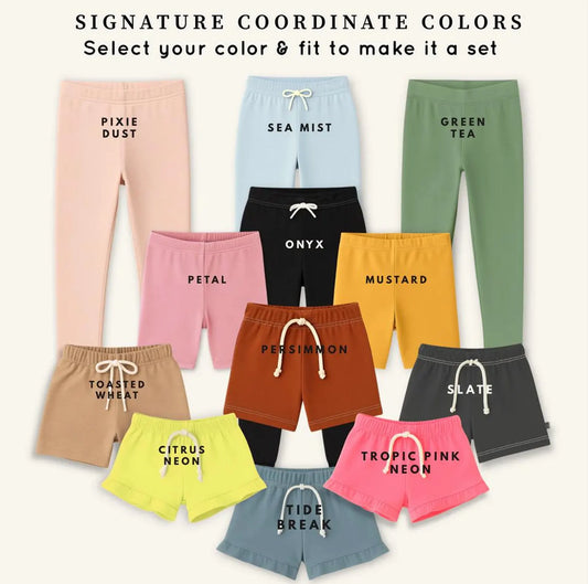 Kids Handcrafted Solid Coordinating Crew Shorts