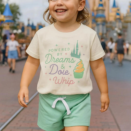 Powered by Dreams & Whip Pastel Adult Graphic Tee