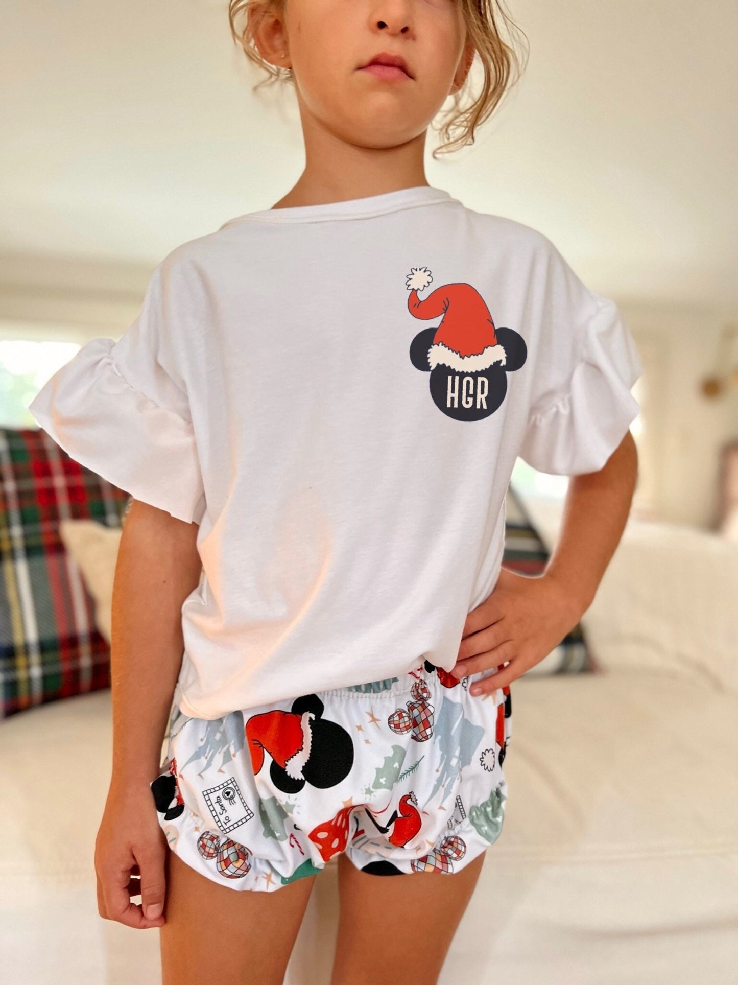 Girls Christmas Disney Set,Girls Mickey Christmas Set Shorts Tee,Disney Vacation Tee kids baby, Girls Disney, Disney Christmas Outfit Kids