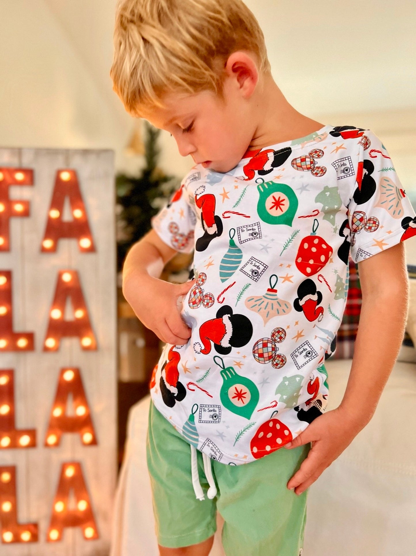 Christmas Mickey T-shirt, Disney World Christmas Tee, Disney Vacation Tee for Kids, Disney Trip T-shirt, Mickey tee, Kids Christmas Disney
