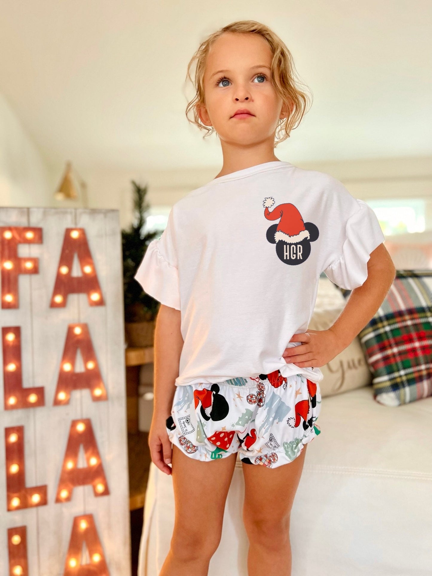Girls Christmas Disney Set,Girls Mickey Christmas Set Shorts Tee,Disney Vacation Tee kids baby, Girls Disney, Disney Christmas Outfit Kids