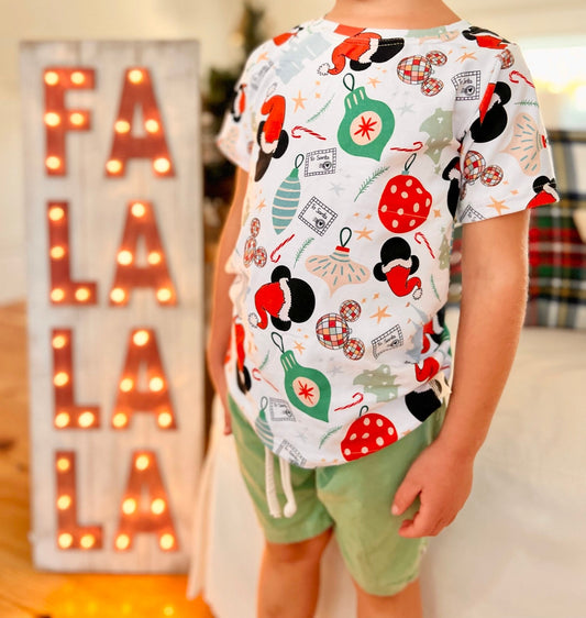 Christmas Mickey T-shirt, Disney World Christmas Tee, Disney Vacation Tee for Kids, Disney Trip T-shirt, Mickey tee, Kids Christmas Disney