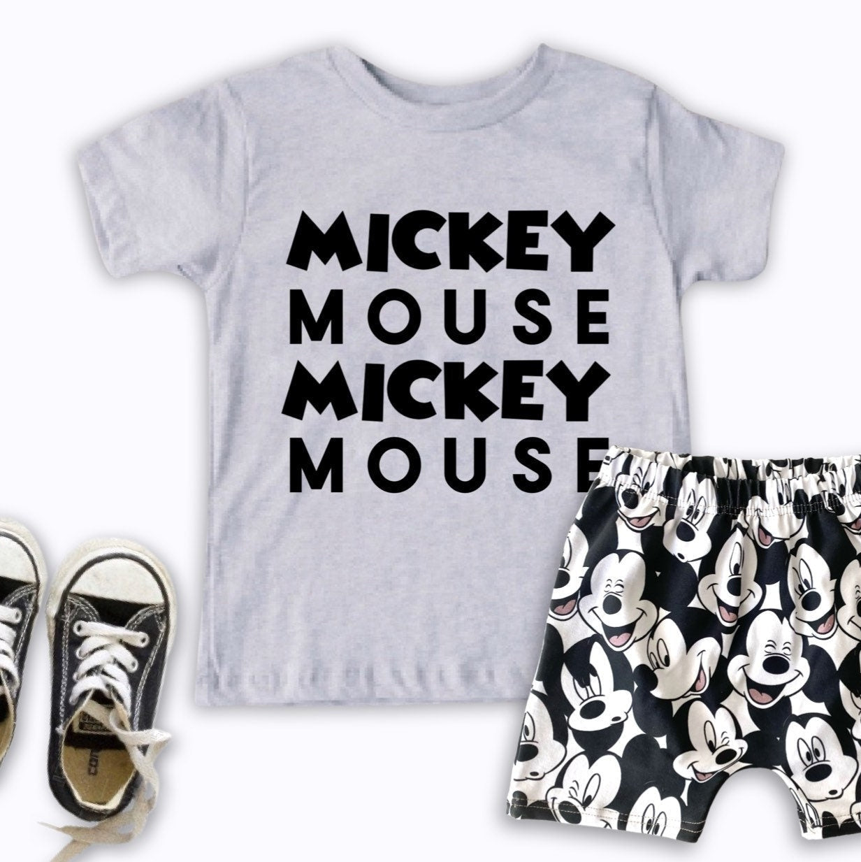 Mickey Mouse Tee Shorts Set, Disney Vacation Tee for kids, toddler & baby Disney Outfit, Kids Mickey t-shirt, Boys Disney Set Outfit