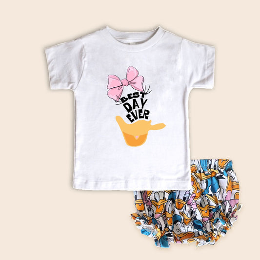 Daisy Duck Kids Tee , Disney Set, Disney Vacation Tee for kids, toddler & baby Disney Outfit, Kids Donald Duck Set, Girls Disney Set Outfit