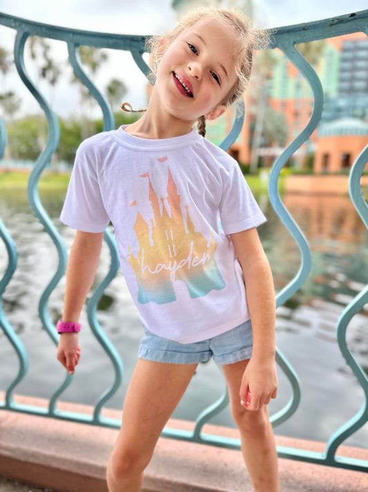 Disney Castle T-shirt, Disney World Tee, Disney Vacation Kids Set, Disney kids Outfit,Disney Trip Tee, Mickey t-shirt, WDW Disney Castle Tee