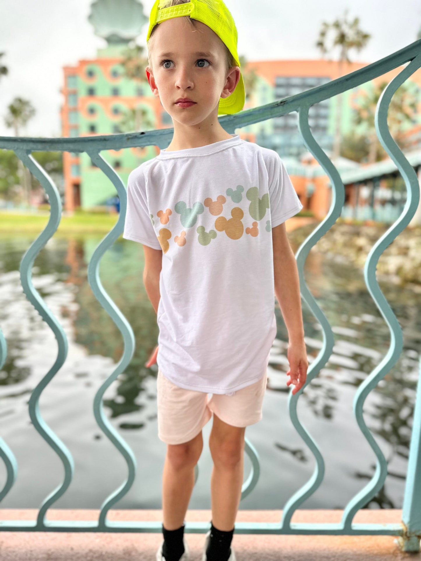 Disney Kids Mickey T-Shirt, Disney Set, Disney Vacation Outfit Kids, Kids Disney Outfit, Cool Disney Tee, Pastel Mickey Tee