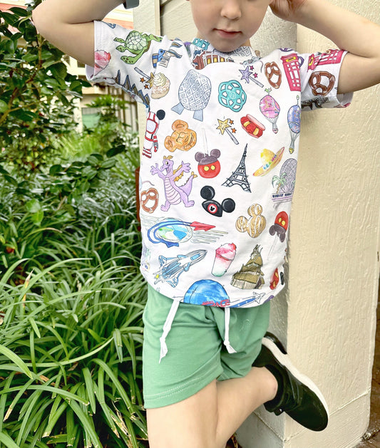 Epcot Kids T-shirt, Disney Epcot Tee, Disney Vacation Tee for Kids, Disney Trip T-shirt, Mickey tee, Disney Character Shirt, Figment Tee
