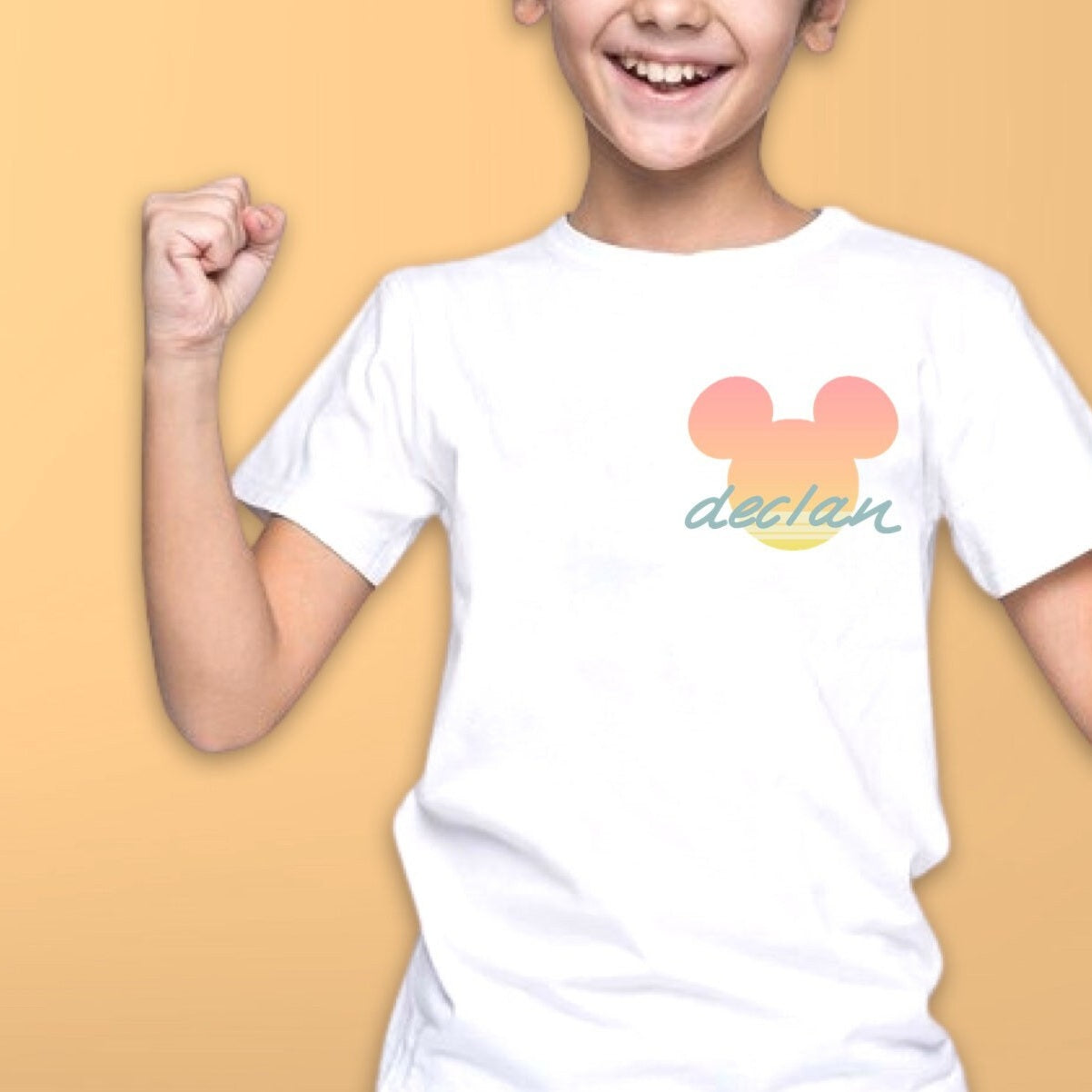 Custom Disney Family Name Tee, Ombré Mickey Minnie Tee, Magic Kingdom Family Tees, Custom Adult Disney T, Disney Vacation T, Family Trip Tee