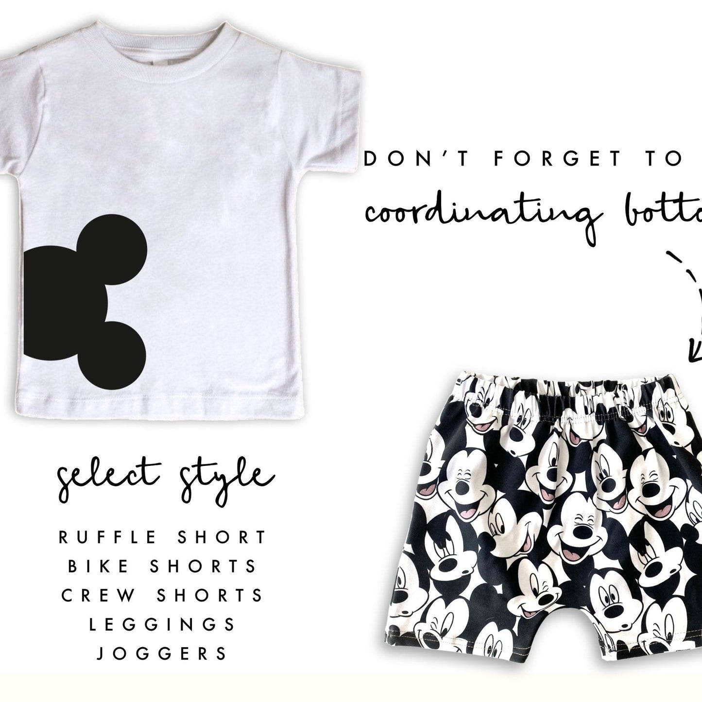 Mickey Mouse Kids Tee , Disney Set, Disney Vacation Tee for kids, toddler & baby Disney Outfit, Kids Mickey t-shirt, Boys Disney Set Outfit