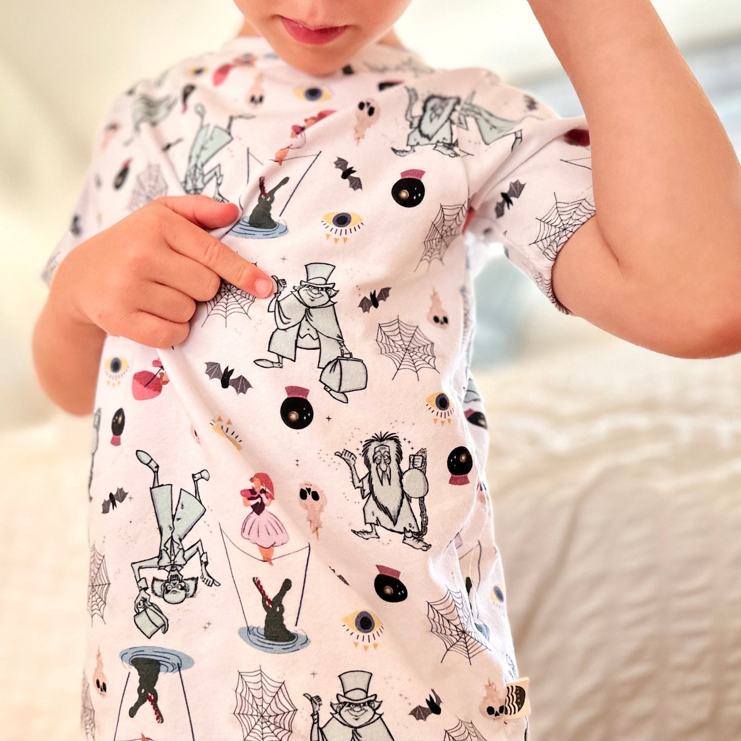 Kids Halloween Haunted Mansion Tee Set, Not So Scary Mickey T-shirt, Kids Disney Halloween Shorts, Disney Vacation Tee kids & baby