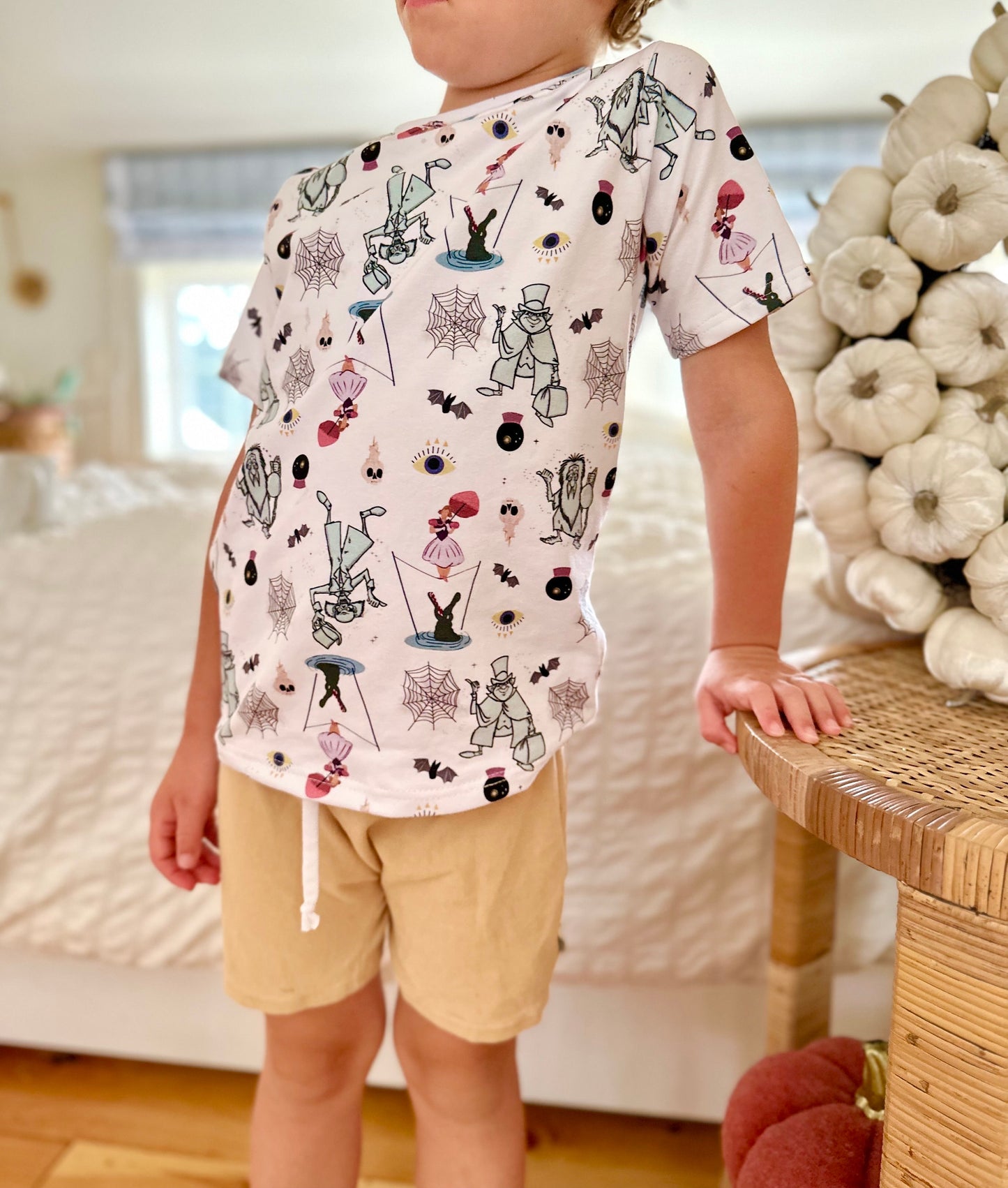Kids Halloween Haunted Mansion Tee Set, Not So Scary Mickey T-shirt, Kids Disney Halloween Shorts, Disney Vacation Tee kids & baby