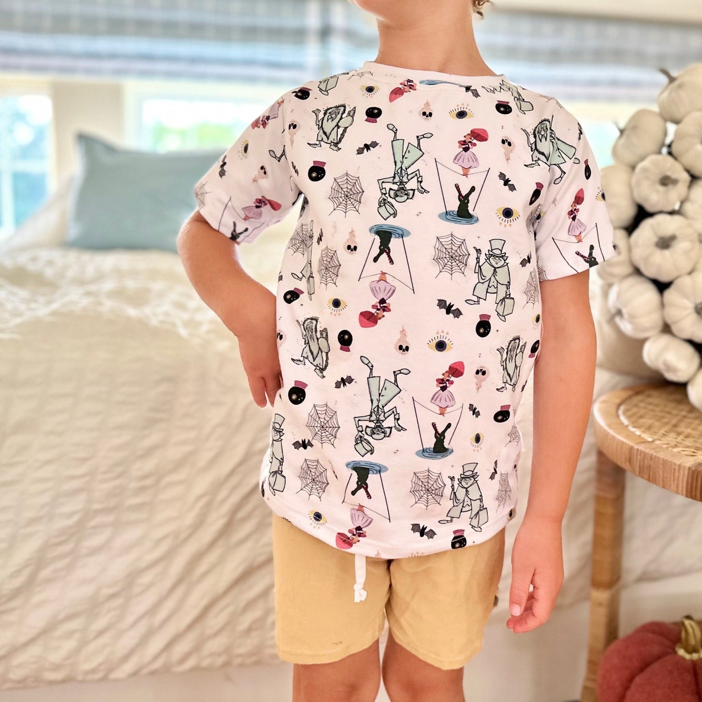 Kids Halloween Haunted Mansion Tee Set, Not So Scary Mickey T-shirt, Kids Disney Halloween Shorts, Disney Vacation Tee kids & baby