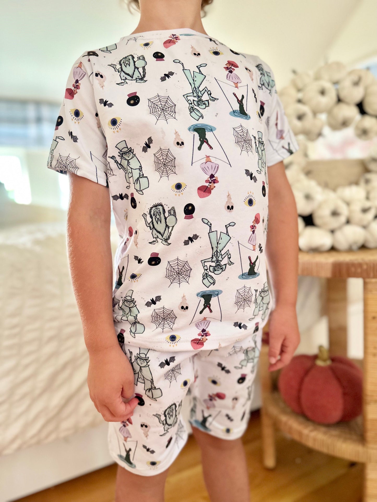 Kids Halloween Haunted Mansion Tee Set, Not So Scary Mickey T-shirt, Kids Disney Halloween Shorts, Disney Vacation Tee kids & baby