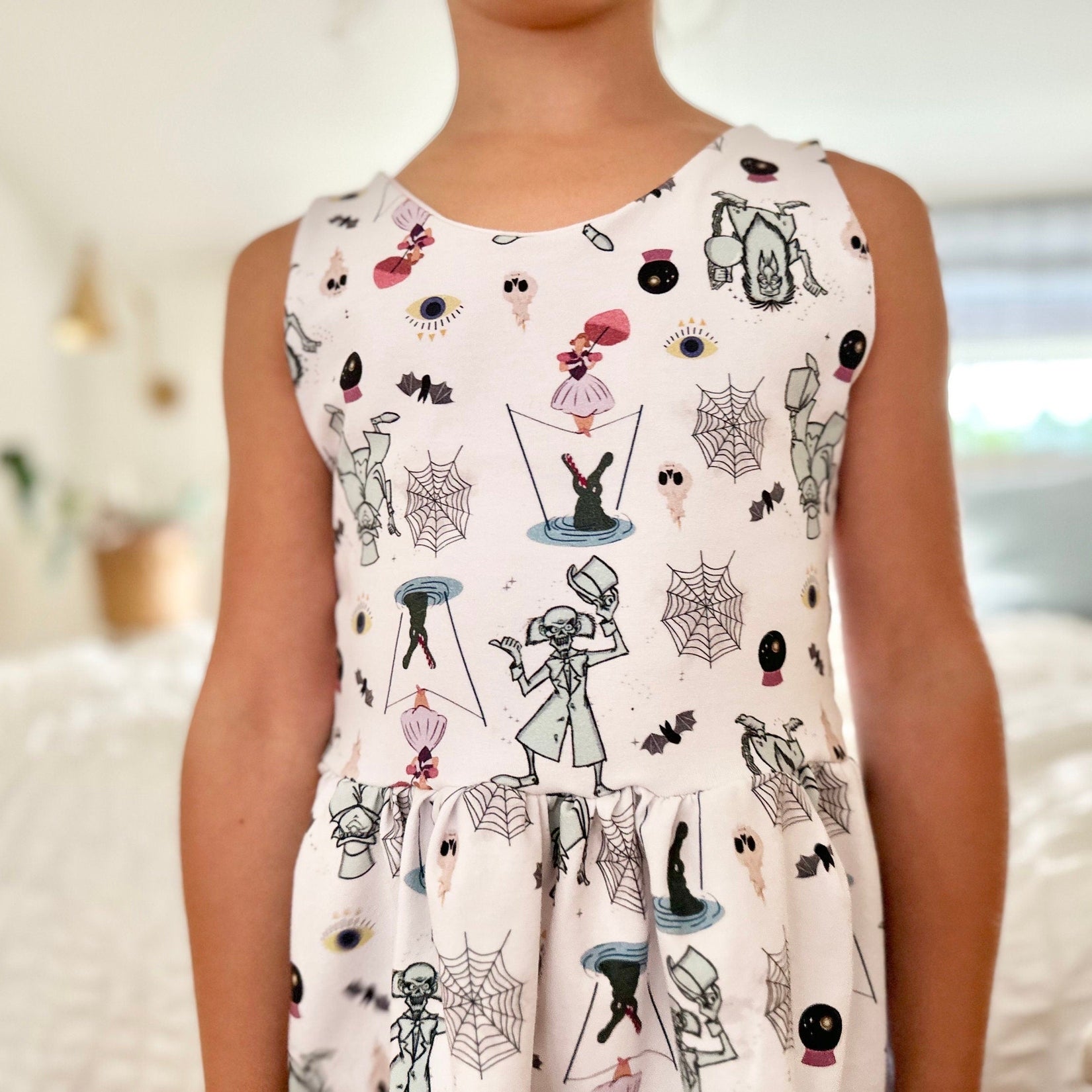 Girls Halloween Haunter Mansion Dress, Girls Disney Dress, Girls Halloween Disney Outfit, Disney World Dress Kids, Halloween Dress