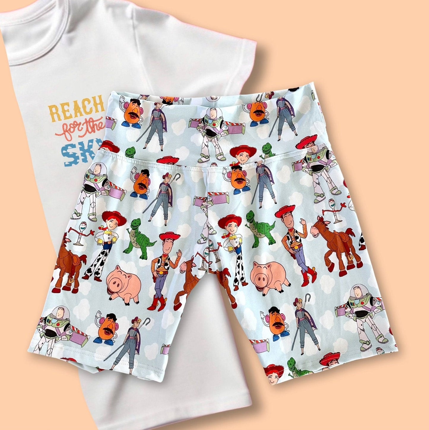 Women’s Toy Story Bike Shorts,Mickey Biker Shorts,Adult Mickey Bike Shorts, Disney Biker Shorts,Disney Bikers,Mom Bike Shorts