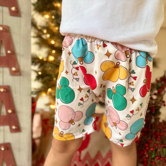Kids Christmas Disney Crew Shorts, Kids, Baby & Kids Disney Shorts, Mickey Shorts, Boys Disney Shorts, Kids Christmas Mickey Shorts