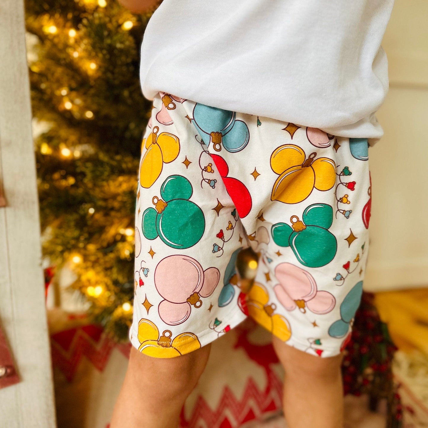 Kids Christmas Disney Crew Shorts, Kids, Baby & Kids Disney Shorts, Mickey Shorts, Boys Disney Shorts, Kids Christmas Mickey Shorts