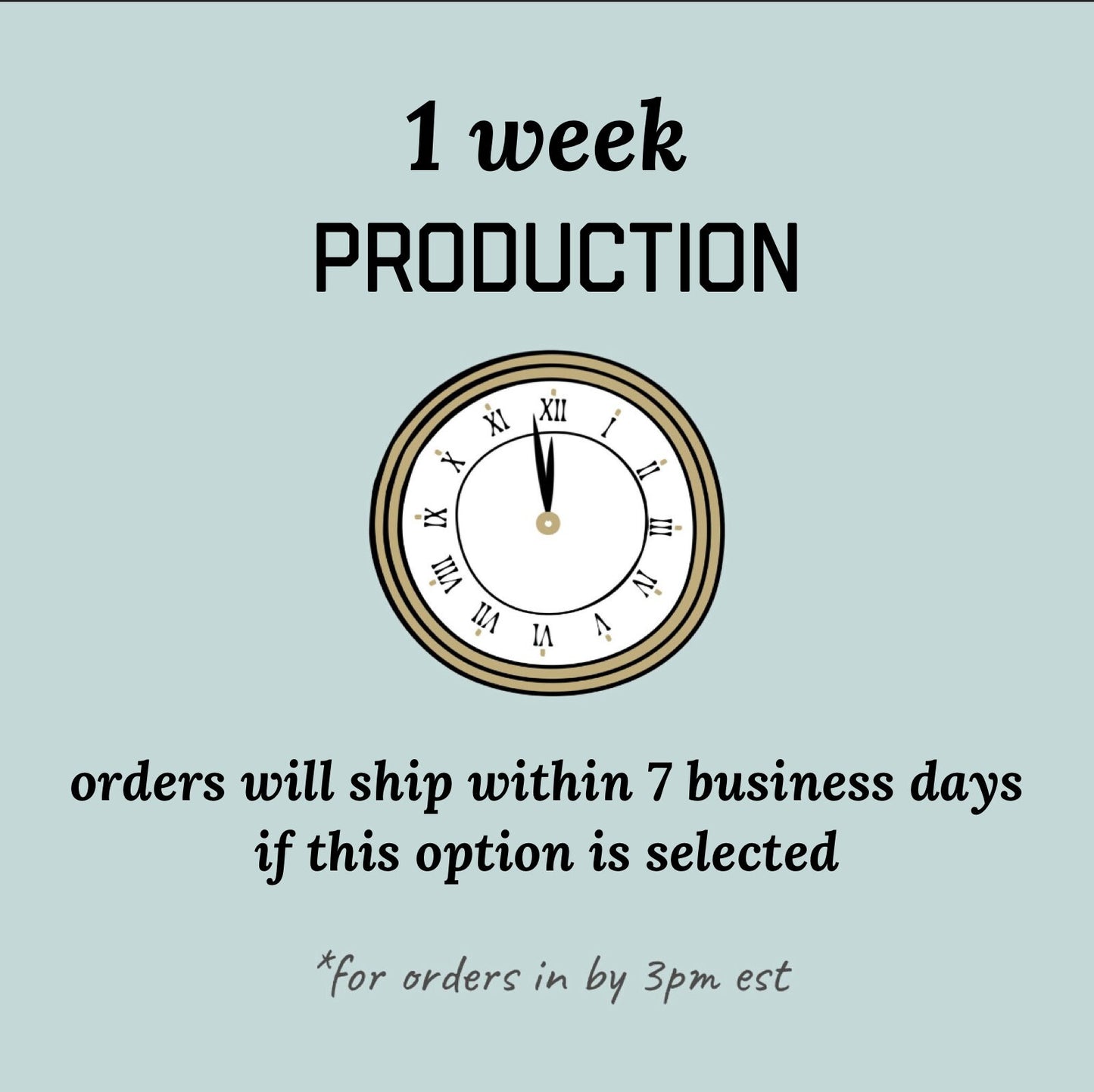 Rush My Order Upgrade- Expedited Production Time, 3 or 7 business day production upgrade