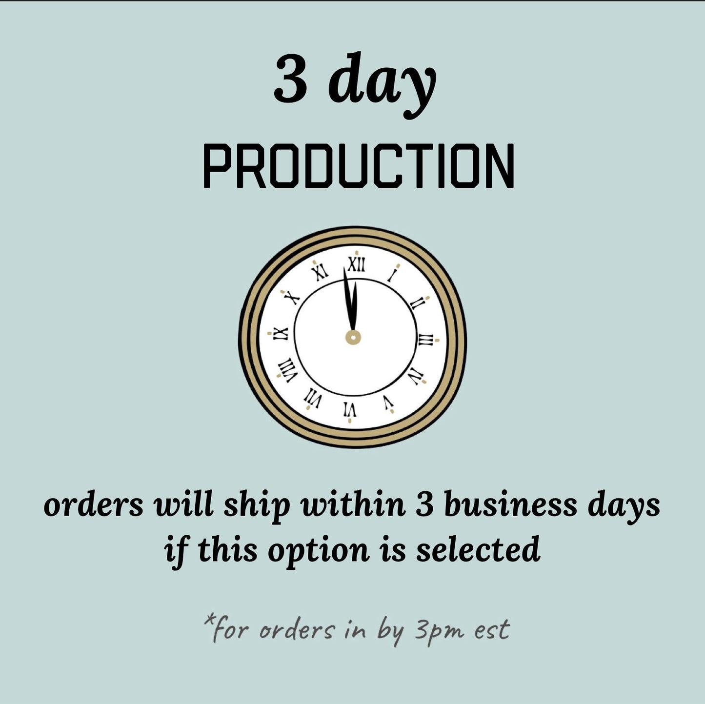 Rush My Order Upgrade- Expedited Production Time, 3 or 7 business day production upgrade