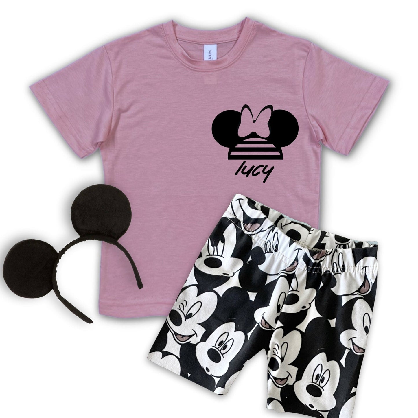 Custom Minnie Name T-shirt ,Girls Disney Set Shorts Tee,Disney Vacation Tee kids & baby Disney Outfit,Kids Mickey tshirt,Girls Disney Outfit