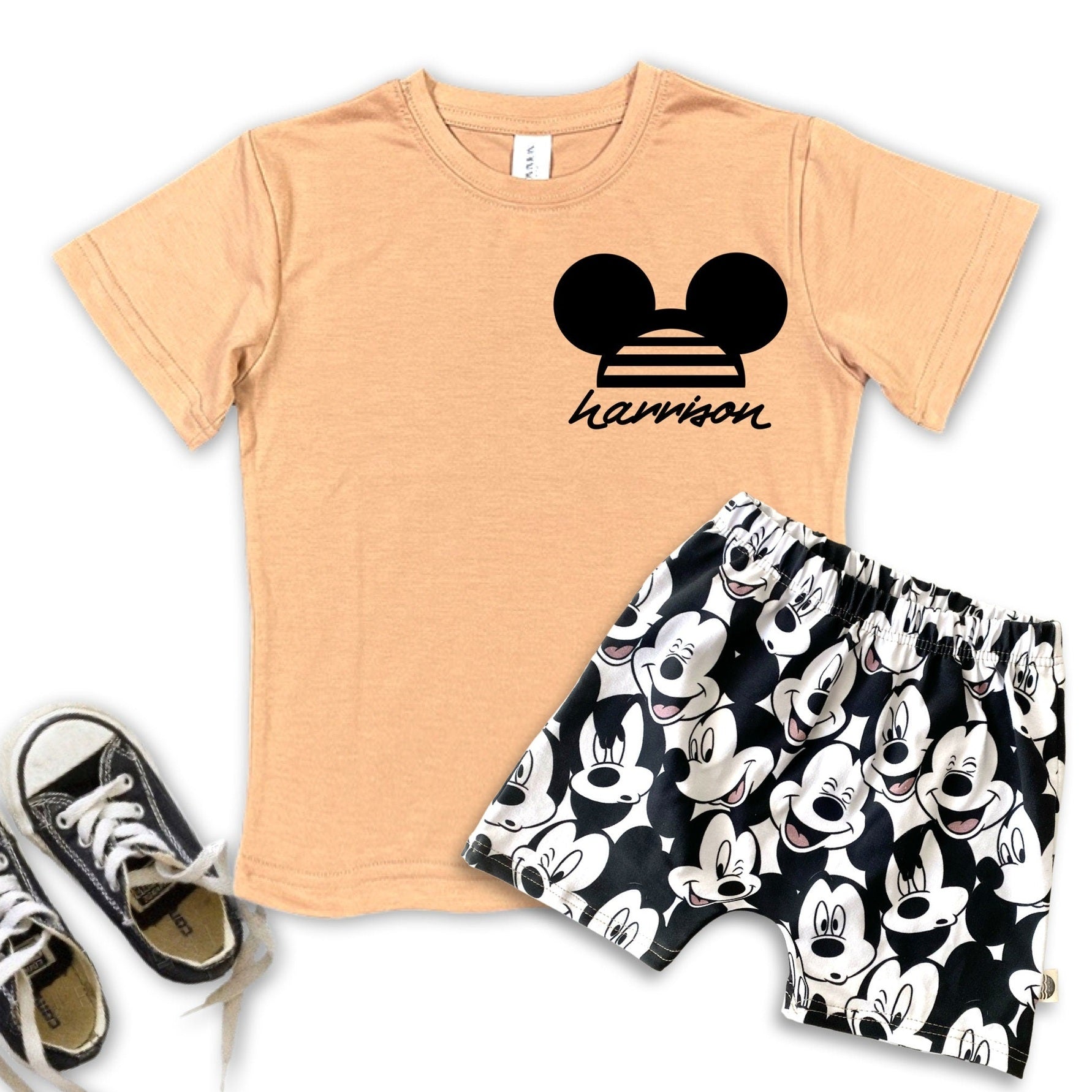 Custom Mickey Name Tee , Disney Set, Disney Vacation Tee kids, baby Disney Outfit,Kids Mickey t-shirt, Boys Disney Set Outfit,Mickey friends