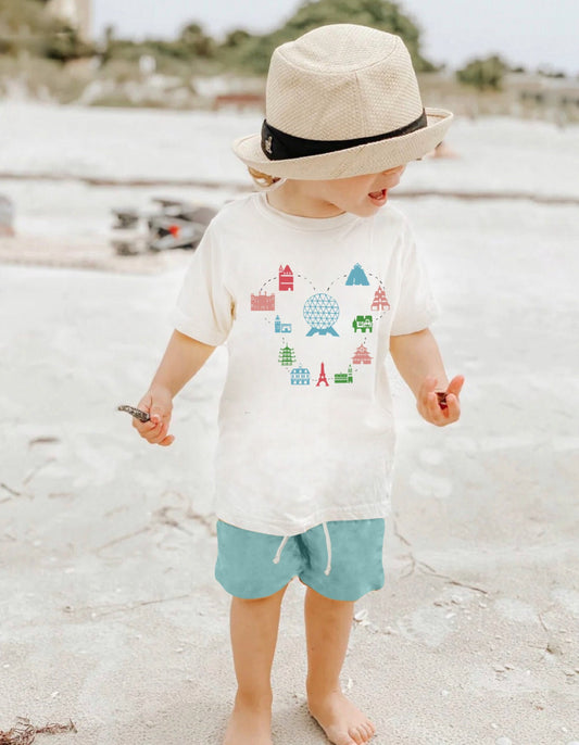 Kids Epcot Countries Tee, Disney World Tee, Disney Vacation Kids Set, Disney kids Outfit,Disney Trip Tee, Epcot Shirt, WDW Kids Tees