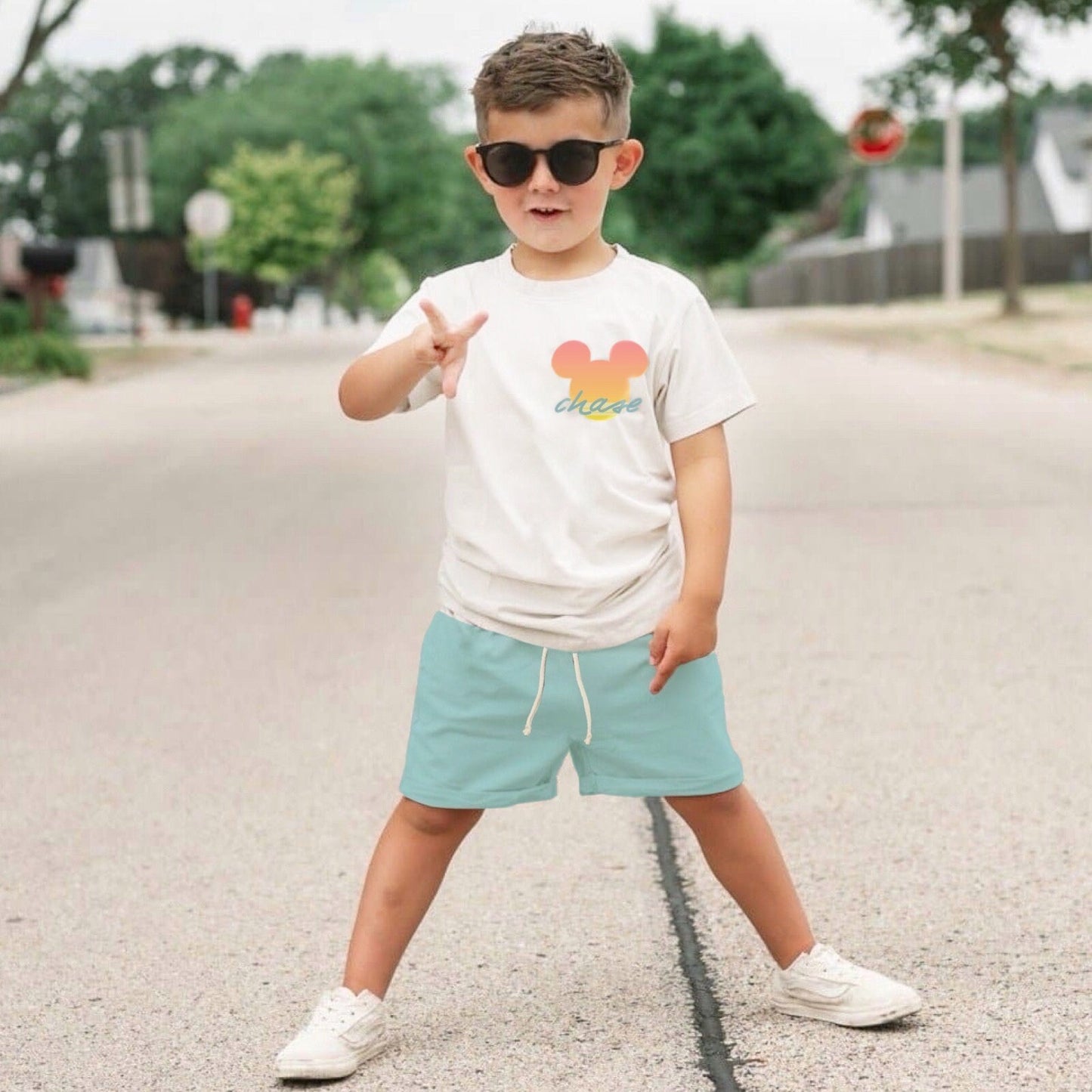 Retro Sunset Minnie Name T-shirt,Girls Disney t-shirt,Disney Vacation Tee kids & baby Disney Outfit,Girls Disney Outfit,Kids Mickey t-shirt