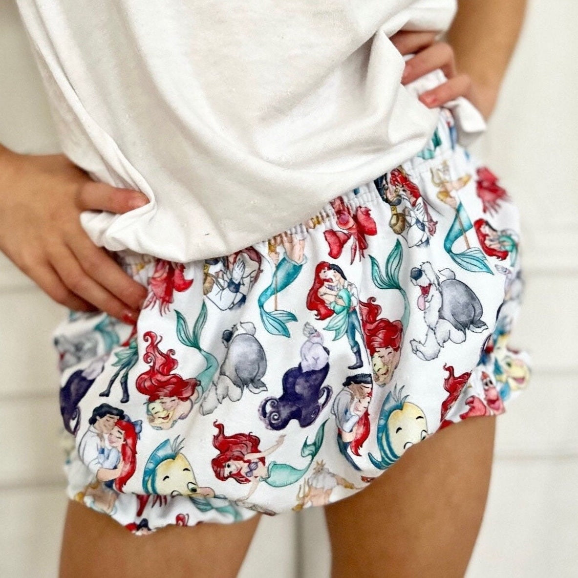 Little Mermaid Name T-shirt ,Girls Disney Set Shorts Tee,Disney Vacation Tee kids & baby Disney Outfit,Kids Ariel tshirt,Girls Disney Outfit