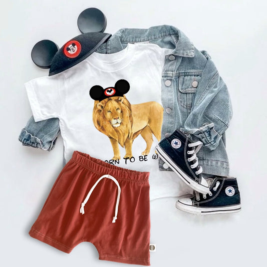 Kids Animal Kingdom Shirt Set, Born to be Wild Tee, Disney Set, Disney Vacation outfits, Disney Outfit, Boys Disney Outfit, Lion T-Shirt