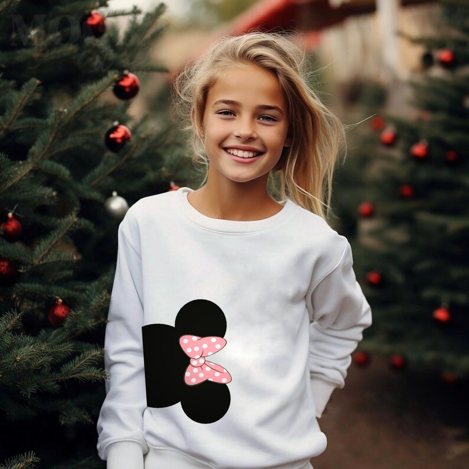 Kids Minnie Sweatshirt, Minnie Pullover, Disney Sweatshirt Baby & Kids, Minnie Pullover Crew, Disney Sweatshirt, Family Disney Sweatshirt