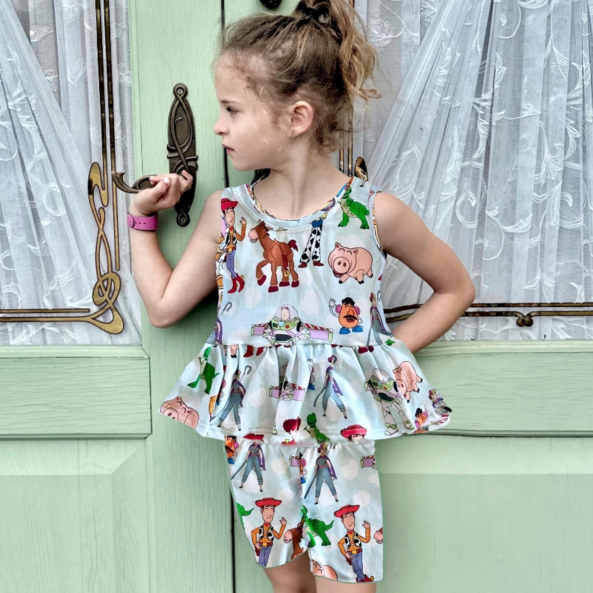 Girls Toy Story Peplum Tank, Kids Baby Toy Story Tee, Disney Vacation Tee for Kids, Girls Hollywood Studios Outfit