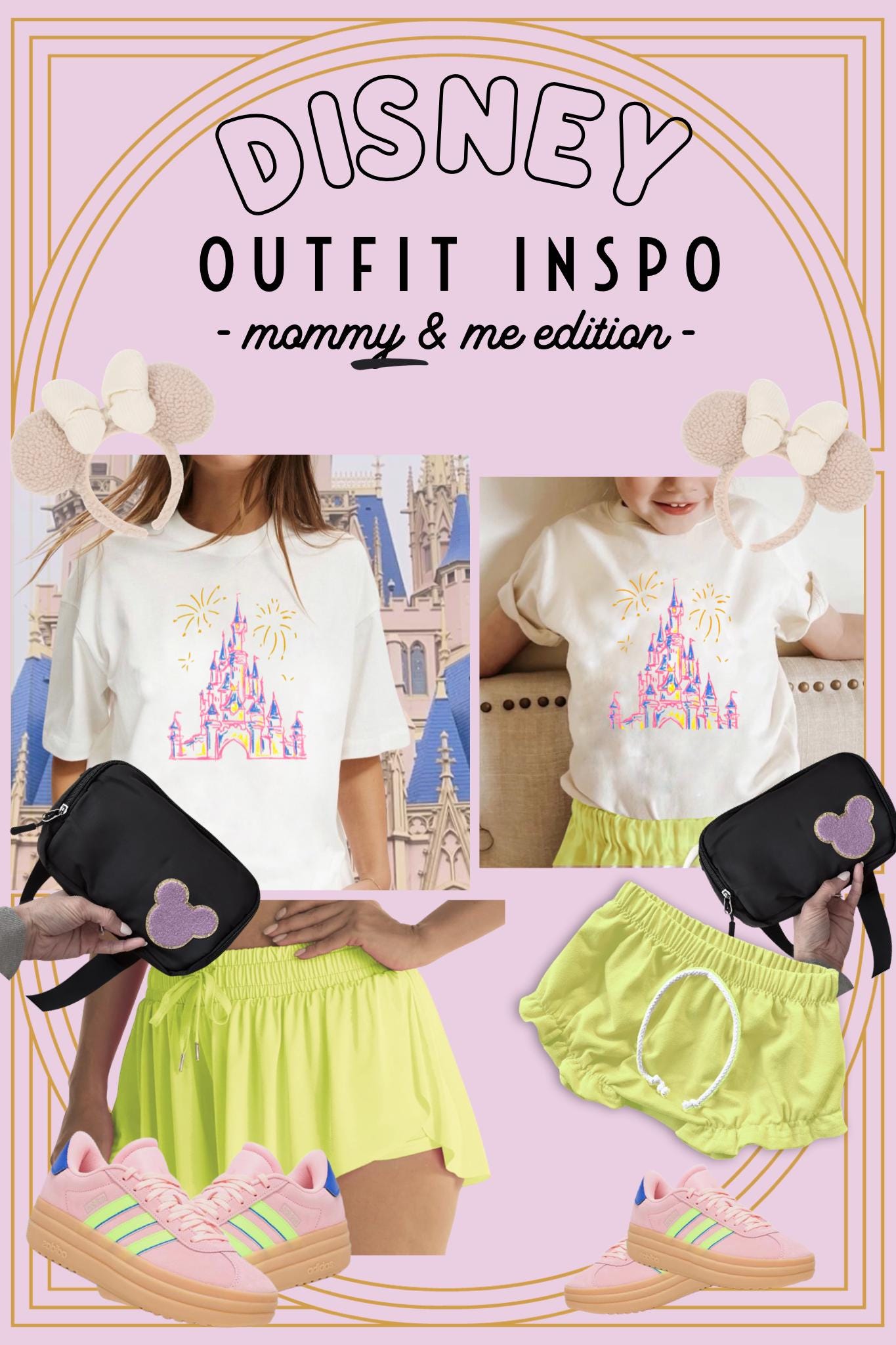 Sketch Castle Magic Kingdom Tee Set, Magic Kingdom Outfit , Disney Set, Kids Disney Vacation Outfit, Disneyworld Outfit, Girls Disney Outfit