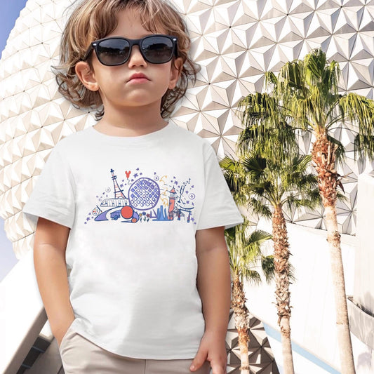 Kids Retro Epcot Tee, Disney World Tee, Disney Vacation Kids Set, Disney kids Outfit,Disney Trip Tee, Kids Epcot Outfit , WDW Kids Tees