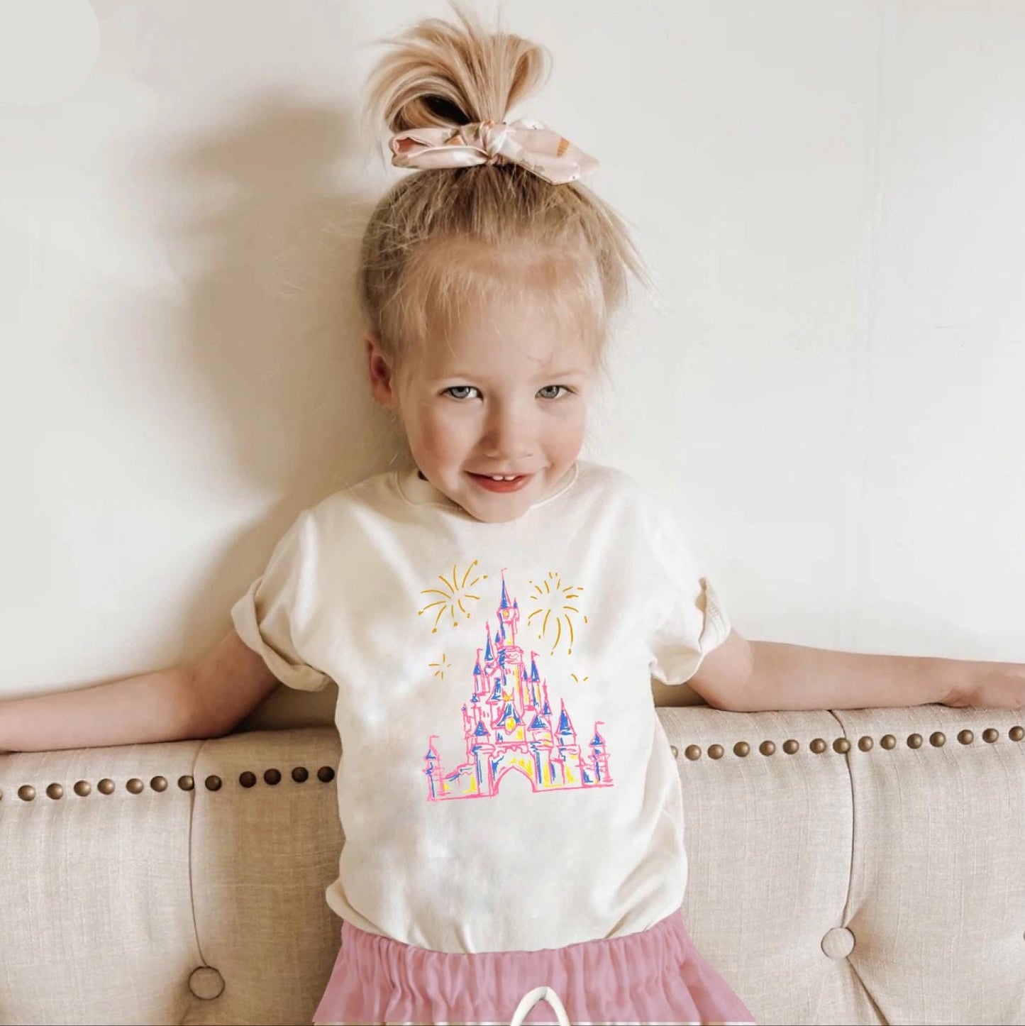 Sketch Castle Magic Kingdom Tee Set, Magic Kingdom Outfit , Disney Set, Kids Disney Vacation Outfit, Disneyworld Outfit, Girls Disney Outfit